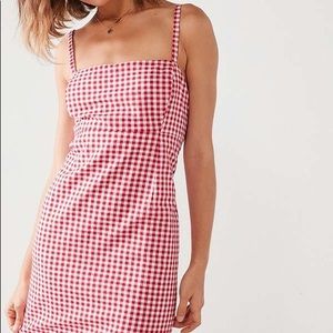 Urban Outfitters Red Gingham Mini Dress